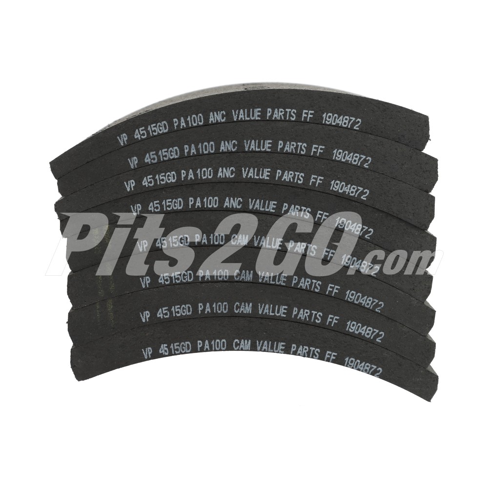 Balata  block 16.5" x 7"pa100 para Tractocamión, Marca Value-Parts, compatible con Genérico image number 2