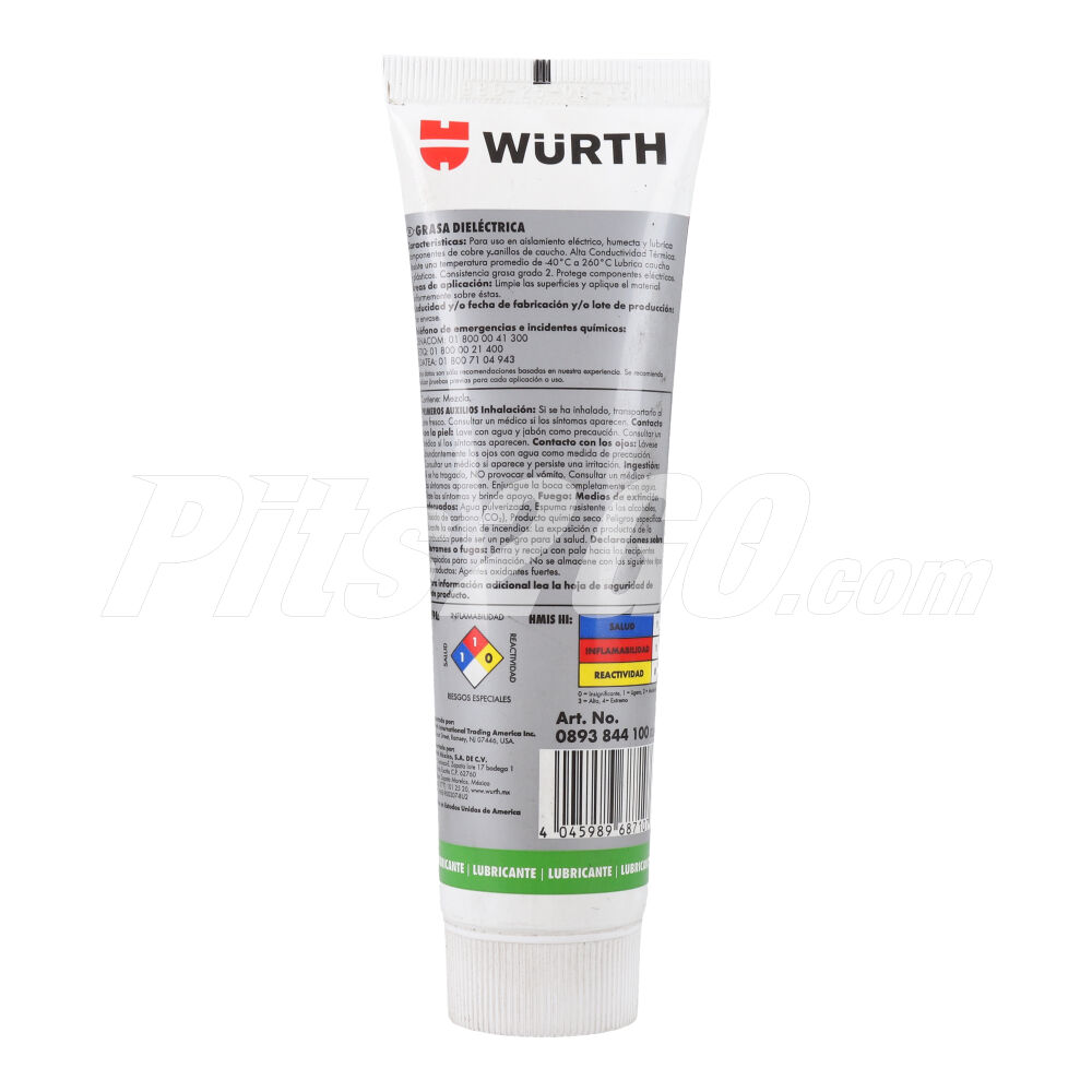 Grasa dieléctrica para Tractocamión, Marca Wurth, compatible con Genérico image number 1